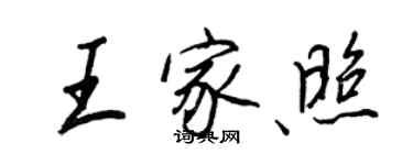 王正良王家照行書個性簽名怎么寫