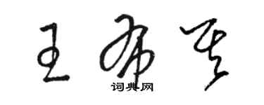 駱恆光王布其草書個性簽名怎么寫