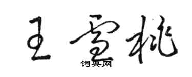 駱恆光王雪桃草書個性簽名怎么寫