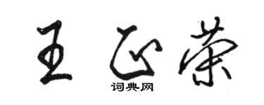 駱恆光王正榮行書個性簽名怎么寫