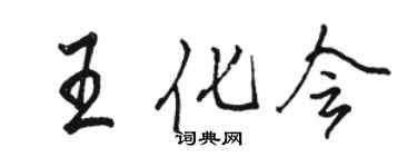 駱恆光王化會行書個性簽名怎么寫