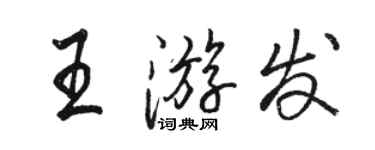 駱恆光王游發行書個性簽名怎么寫