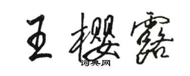 駱恆光王櫻露行書個性簽名怎么寫