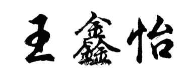 胡問遂王鑫怡行書個性簽名怎么寫