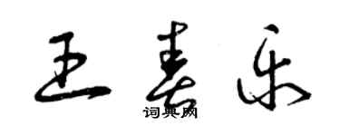 曾慶福王春樂草書個性簽名怎么寫