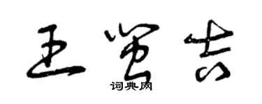 曾慶福王閩吉草書個性簽名怎么寫