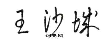 駱恆光王沙城草書個性簽名怎么寫