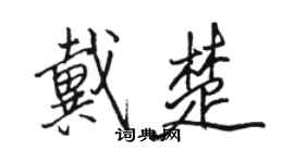 駱恆光戴楚行書個性簽名怎么寫