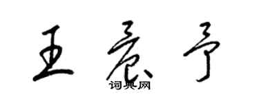 梁錦英王晨予草書個性簽名怎么寫