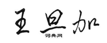 駱恆光王旦加行書個性簽名怎么寫