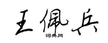 王正良王佩兵行書個性簽名怎么寫