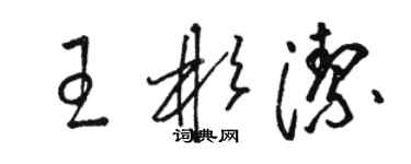 駱恆光王彬潔草書個性簽名怎么寫