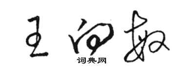 駱恆光王向敏草書個性簽名怎么寫