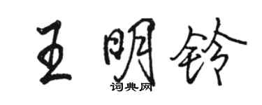 駱恆光王明鈴行書個性簽名怎么寫
