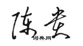 駱恆光陳貴草書個性簽名怎么寫