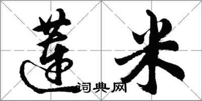 胡問遂蓮米行書怎么寫