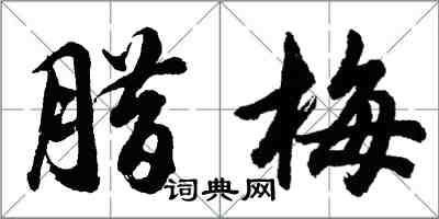 胡問遂臘梅行書怎么寫