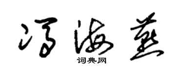 朱錫榮馮海燕草書個性簽名怎么寫