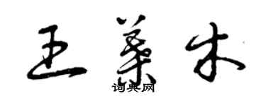 曾慶福王葉木草書個性簽名怎么寫