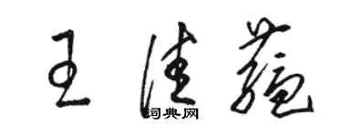 駱恆光王佳蘊草書個性簽名怎么寫