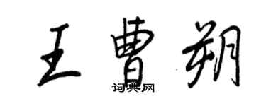 王正良王曹朔行書個性簽名怎么寫