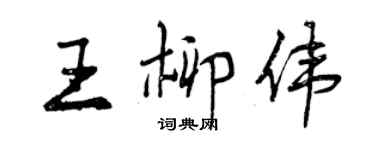 曾慶福王柳偉行書個性簽名怎么寫