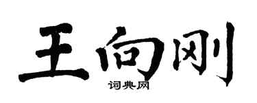 翁闓運王向剛楷書個性簽名怎么寫