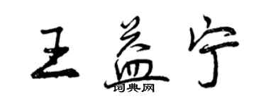 曾慶福王益寧行書個性簽名怎么寫