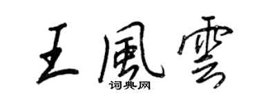 王正良王風雲行書個性簽名怎么寫