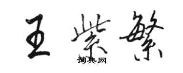 駱恆光王紫繁行書個性簽名怎么寫