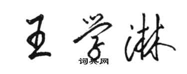 駱恆光王學淋行書個性簽名怎么寫