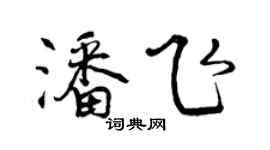 曾慶福潘飛行書個性簽名怎么寫