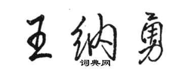 駱恆光王納勇行書個性簽名怎么寫