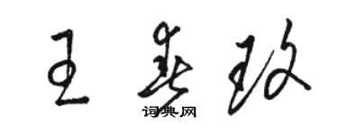 駱恆光王春玫草書個性簽名怎么寫