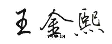 駱恆光王金熙行書個性簽名怎么寫