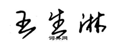 朱錫榮王生淋草書個性簽名怎么寫