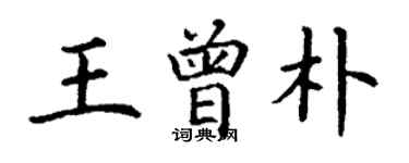 丁謙王曾樸楷書個性簽名怎么寫