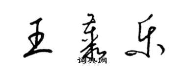 梁錦英王叢樂草書個性簽名怎么寫