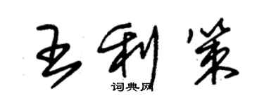 朱錫榮王利策草書個性簽名怎么寫