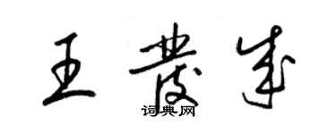 梁錦英王發成草書個性簽名怎么寫