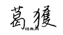 王正良葛獲行書個性簽名怎么寫