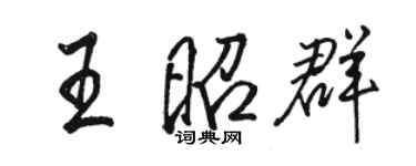 駱恆光王昭群行書個性簽名怎么寫
