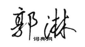 駱恆光郭淋行書個性簽名怎么寫