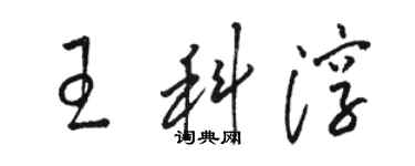 駱恆光王科淳草書個性簽名怎么寫