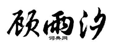 胡問遂顧雨汐行書個性簽名怎么寫