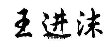 胡問遂王進沫行書個性簽名怎么寫