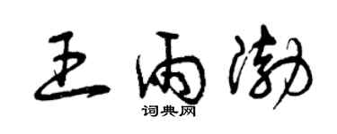 曾慶福王雨渤草書個性簽名怎么寫