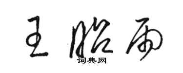 駱恆光王昭雨草書個性簽名怎么寫