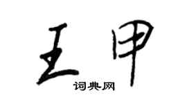 王正良王甲行書個性簽名怎么寫