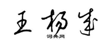 梁錦英王楊成草書個性簽名怎么寫